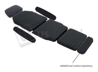 ADS Dental Systems - AA6688 Foot Cushion Upholstery U14 Black Upholstery - # 8601345