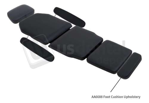 ADS Dental Systems - AA6688 Foot Cushion Upholstery U14 Black Upholstery - # 8601345