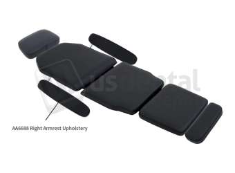ADS Dental Systems - AA6688 Right Armrest Upholstery U14 Black Upholstery - # 8601627