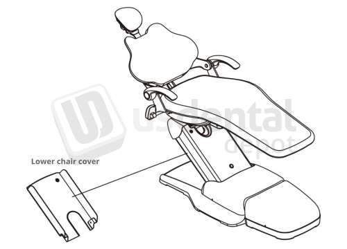ADS Dental Systems - Lower chair cover for AJ15/AJ16/AJ19 Upholstery - # 8014323C