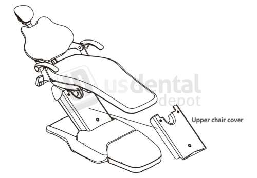 ADS Dental Systems - Upper chair cover  for AJ15/AJ16/AJ19 Upholstery - # 8014332A