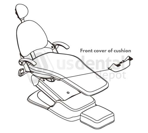 ADS Dental Systems - Front cover of cushion for AJ15/AJ16 Upholstery - # 8014335A