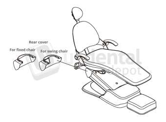 ADS Dental Systems - Rear cover For fixed chair for AJ15,AJ16,AJ19 Upholstery - # 8014326B