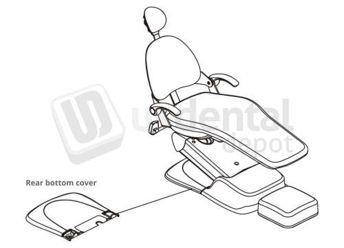 ADS Dental Systems - Rear bottom cover for AJ15 Upholstery - # 8018982C