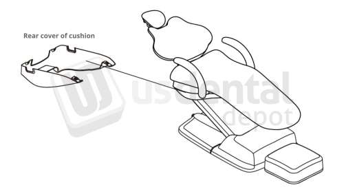 ADS Dental Systems - Rear cover of  cushion for AJ12 Upholstery - # 8020206D