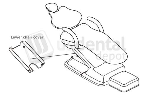 ADS Dental Systems - Lower chair cover for AJ12 Upholstery - # 8017086A