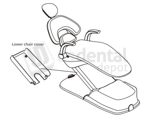ADS Dental Systems - Lower chair cover for AJ17 Upholstery - # 8020788B