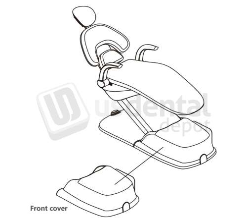ADS Dental Systems - Front cover for AJ17 Upholstery - # 8023791A