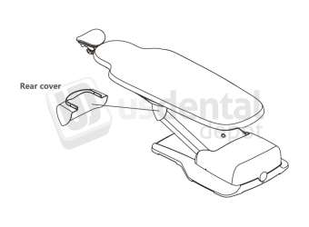 ADS Dental Systems - Rear cover fixed for AJ15/AJ16/AJ19 Upholstery - # A121402