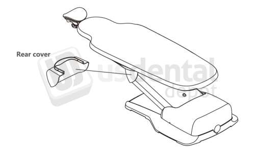 ADS Dental Systems - Rear cover fixed for AJ15/AJ16/AJ19 Upholstery - # A121402