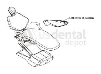 ADS Dental Systems - Left cover of cushion for AJ18 Upholstery - # 8101745