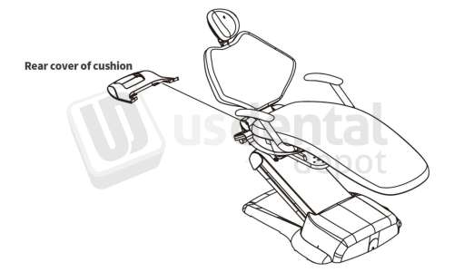 ADS Dental Systems - Rear cover of cushion for AJ18 Upholstery - # 8101744