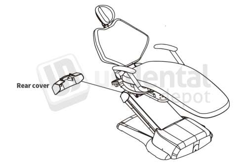 ADS Dental Systems - Rear cover for AJ18 Upholstery - # 8102904