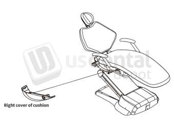 ADS Dental Systems - Right cover of cushion for AJ18 Upholstery - # 8102902