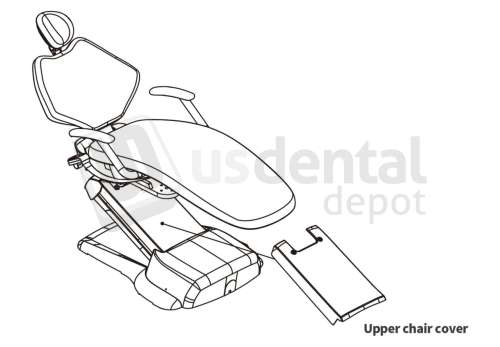 ADS Dental Systems - Upper chair cover  for AJ18 Upholstery - # 8101748