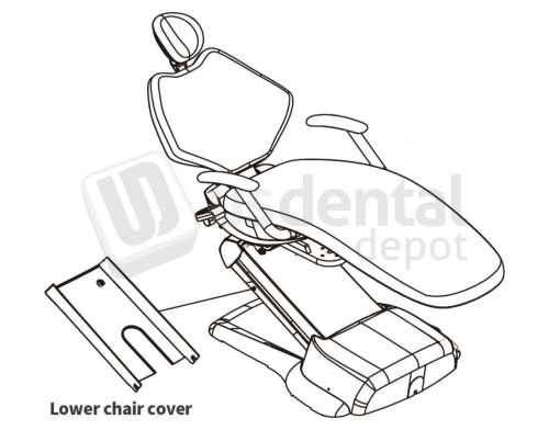 ADS Dental Systems - Lower chair cover for AJ18 Upholstery - # 8101749