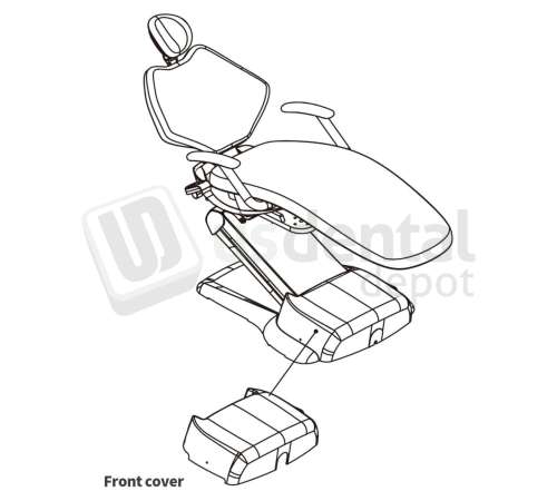 ADS Dental Systems - Front cover for AJ18 Upholstery - # 8102906