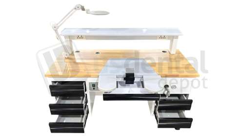 DIGITECH  INDIVIDUAL WORKSTATION 1.4mts ( 4.8 ft ) - Dust Collector , Led Light - 5 drawers  # DIG-002