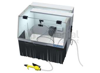 QUATRO - LED ClearView Milling - compressed air gun, rectangular nozzle - # 2-0058-0040  -  Illuminated WorkBench Containment Box / Workstation