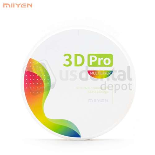 MIIYEN - MIIYEN - 3D PRO ML 98x18mm B2 - Dental Zirconia Discs Multi-Layer - # 3DPRML B2 98 18