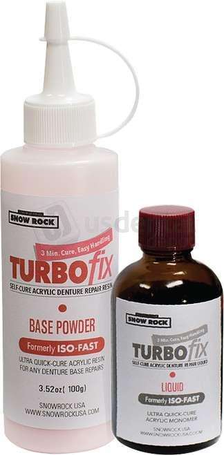 SNOW ROCK - TurboFix Base Set/Kit  - 3.5oz (100g) Powder + 1.7fl oz (50ml) Liquid - #7a Real Pink - # TF5463S