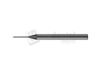 ATTRITOR - PREMIUM  - ROLAND DC Cad/Cam Bur DIAMOND COATED  round 0.6mm head - 4mm Shank - 50mm lengh - 2 blades ( D 0.6 - 2 BL ) - # R0614-Prem   ( works  900-1000 units )