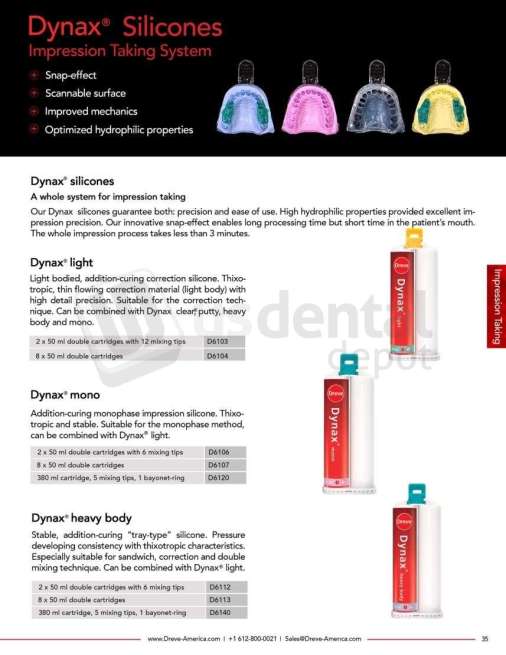 DREVE - Dynax mono 8 x 50 ml Double Cartridge - # D6107