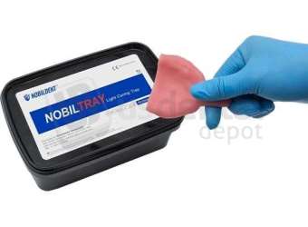 HUGE DENTAL - Preformed light-curing custom tray material for individual trays and temporary base plates that cures in about 3 minutes in a compatible light-curing unit. - # NOBILTRAY-2.0mm-P50