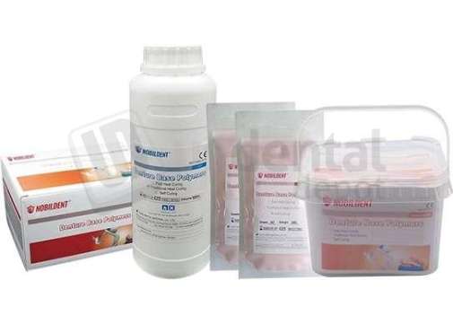 HUGE DENTAL - Self-curing PMMA denture base powder with cadmium-free pigment and natural-looking veining for denture base fabrication and repair. - # NOBILBASE-SC-2S-C
