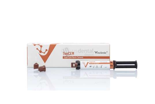 HUGE DENTAL - Dual-cure luting resin cement for crowns, bridges, inlays/onlays, veneers, posts, and metal, ceramic, zirconia, or composite restorations. - # TOPCEM-DCRC-UO