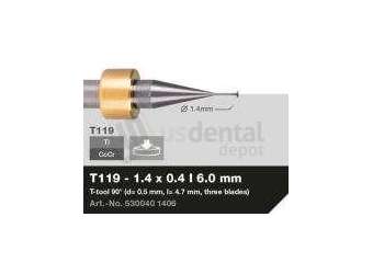 iMES iCORE - Original CORiTEC T-Tool for cobalt-chrome, titanium workflows. 1.4 mm diameter, 6 mm shank. - # 530040 1406