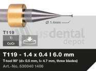 iMES iCORE - Original CORiTEC T-Tool for cobalt-chrome, titanium workflows. 1.4 mm diameter, 6 mm shank. - # 530040 1406