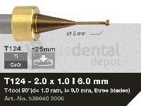 iMES iCORE - Original CORiTEC T-Tool for cobalt-chrome, titanium workflows. 2 mm diameter, 6 mm shank. - # 530040 2006