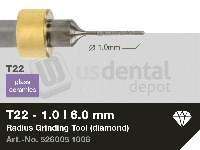 iMES iCORE - Original CORiTEC Radius Grinding Tool for glass ceramics, lithium disilicate, feldspar ceramics workflows. 1 mm diameter, 6 mm shank. - # 526005 1006