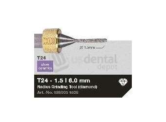 iMES iCORE - Original CORiTEC Radius Grinding Tool for glass ceramics, lithium disilicate, feldspar ceramics workflows. 1.5 mm diameter, 6 mm shank. - # 526005 1506