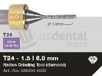 iMES iCORE - Original CORiTEC Radius Grinding Tool for glass ceramics, lithium disilicate, feldspar ceramics workflows. 1.5 mm diameter, 6 mm shank. - # 526005 1506