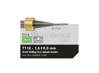 iMES iCORE - Original CORiTEC Single-Blade Shaft Tool for aligner materials workflows. 1.5 mm diameter, 6 mm shank. - # 526041 1506