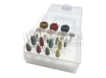 ATTRITOR - Thermoplastic Polishing Kit - 27 PIECES  #3MR00.1.2-  Specially designed for Acrylics and Flexible Materials