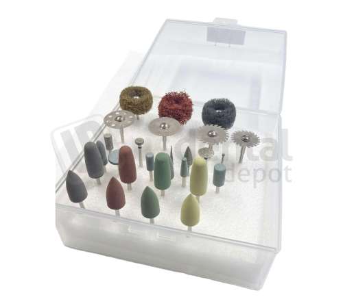 ATTRITOR - Thermoplastic Polishing Kit - 27 PIECES  #3MR00.1.2-  Specially designed for Acrylics and Flexible Materials