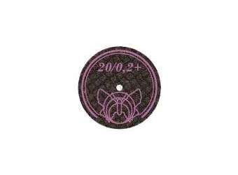 DVA - Purple Butterfly Disc (20 x 0.25 mm, 5 Pack) for laboratory cutting and contouring, 20 x 0.25 mm, 5 pack. - # BFPURPLE20.25-M