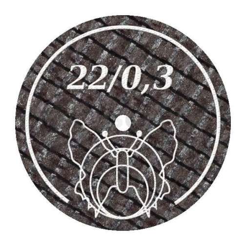 DVA - White Butterfly Disc (22 x 0.3 mm, 10 Pack) for laboratory cutting and contouring, 22 x 0.3 mm, 10 pack. - # BFWHITE22.3X10