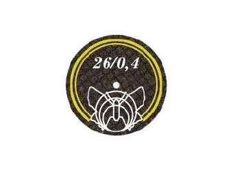 DVA - Yellow/White, White, Yellow Butterfly Disc (26 x 0.4 mm, 10 Pack) for laboratory cutting and contouring, 26 x 0.4 mm, 10 pack. - # BFYEWHITE26.4X10