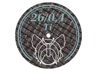 DVA - Titanium Butterfly Disc (26 x 0.4 mm, 25 Pack) for laboratory cutting and contouring, 26 x 0.4 mm, 25 pack. - # BFTI26.4X25