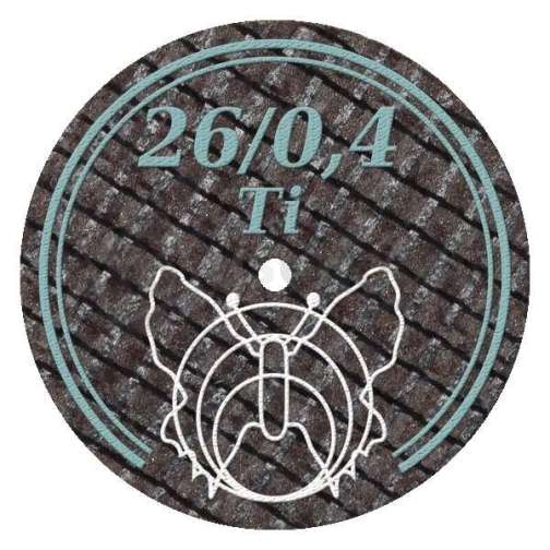 DVA - Titanium Butterfly Disc (40 x 0.6 mm, 25 Pack) for laboratory cutting and contouring, 40 x 0.6 mm, 25 pack. - # BFTI40.6X25