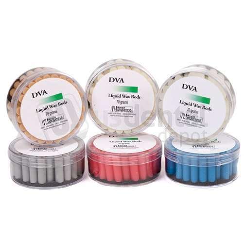 DVA - Liquid Wax Rods, Translucent White, White (70 g) for professional dental laboratory workflows. - # LWWROD-TW