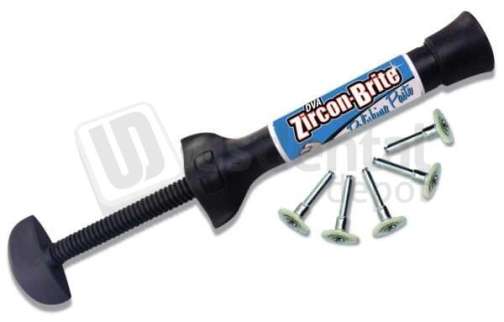 DVA - Zircon-Brite Syringe (6 g + 5 Brushes) for restorative finishing and polishing workflows. - # PPZIRSYRING-6