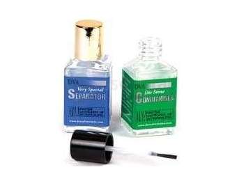 DVA - Empty 1 oz Bottles with Brushes (2 Pack) for professional dental laboratory workflows. - # STBBRSET