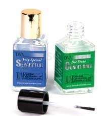 DVA - Empty 1 oz Bottles with Brushes (2 Pack) for professional dental laboratory workflows. - # STBBRSET