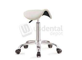 FLIGHT DENTAL - Flight Dental Systems Saddle Assistant Stool, Saddle Seat, Assistant Armrest, Foot Ring, Five-Star Caster Base, Black Upholstery Only - # FSSAD-607