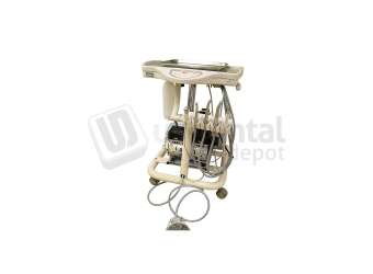 FLIGHT DENTAL - Flight Dental Systems MC-1300FCP-VAC Mobile Cart Fully Loaded with Vacuum, 1HP Compressor, TRAD-2001, Piezo Scaler, Air Motor, Contra Angle, Kavo Coupler, Highspeed - # MC-1300FCP-VAC
